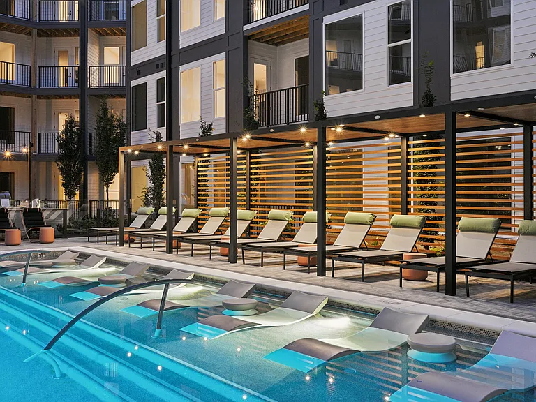 Twilight In-Water Tanning Ledge and Cabanas