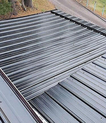 Metal Roof almost completed.