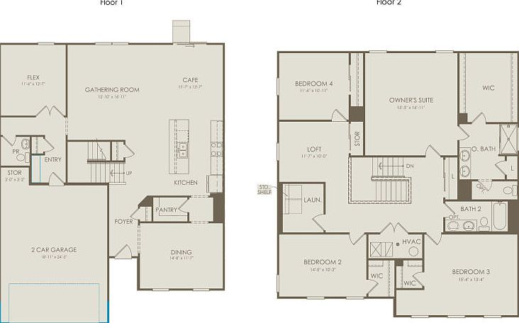 Spacious 4-bedroom floorplan