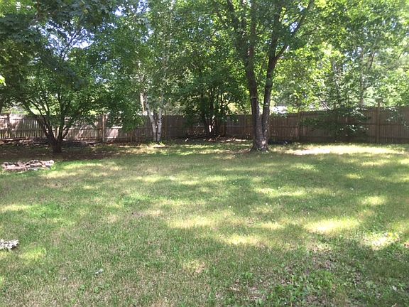 Large yard. Mature trees