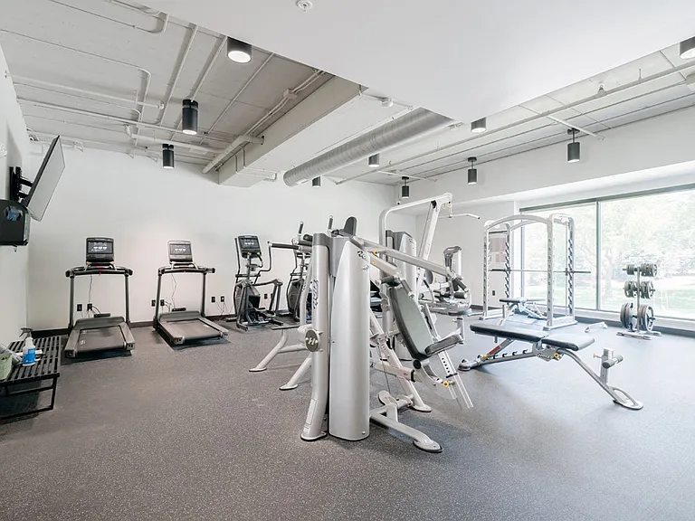 Our 24/7 fitness center is fully equipped to meet all your workout needs.