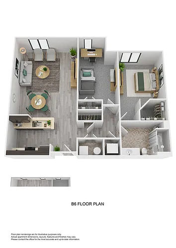 Floor plan B6 - Two Bedroom
