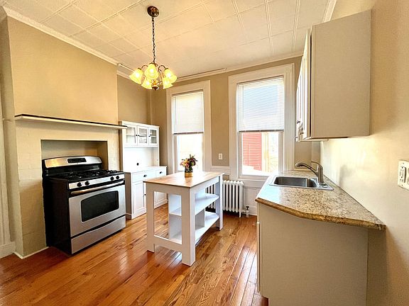 Kitchen with pantry and kitchen island