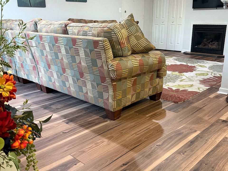 Looking back at front door from the dining room table or kitchen table