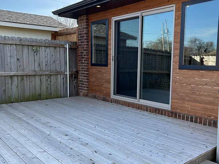 Four seasons room exterior with deck