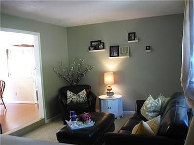 Formal living room is just the right size.