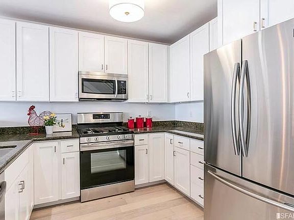 New stainless steel appliances. Plenty of cabinets and a full-size countertop.