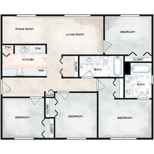Floor plan 4 Bedroom
