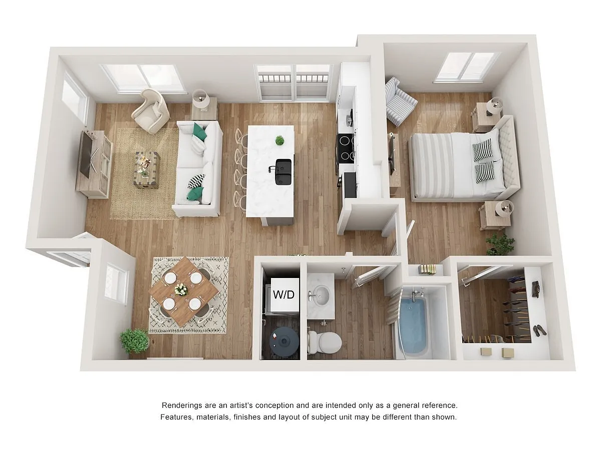 Floor plan 1x1 - Yucca (a10d)