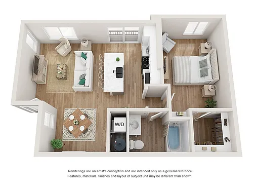 Floor plan 1x1 - Yucca (a10d)