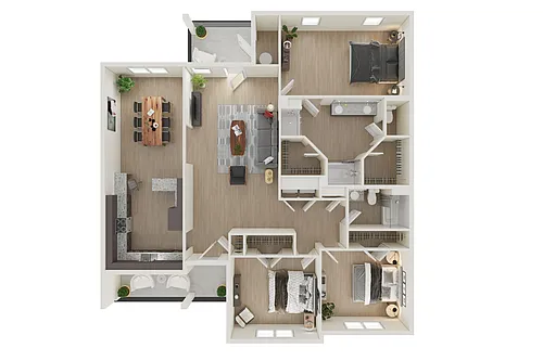 Floor plan 3 Bedroom Oasis