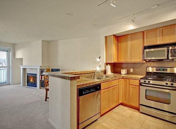 Open kitchen with gas range