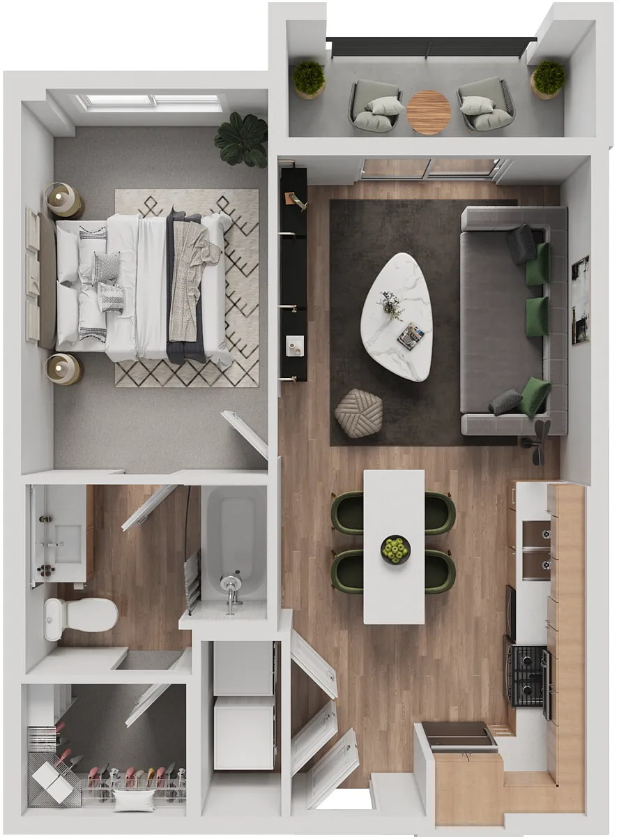 Floor plan Jr 1 Bed