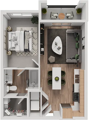 Floor plan Jr 1 Bed