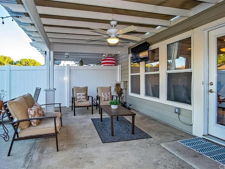 Backyard covered patio