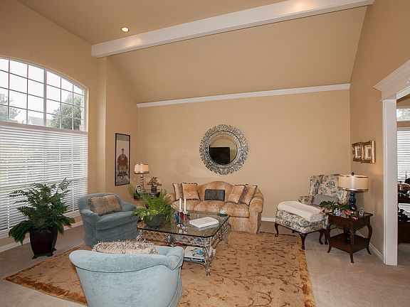 French Vault in Formal Living with large window.  Crowns and decorative moldings.
