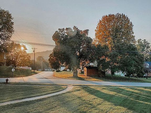 The front yard of the home.