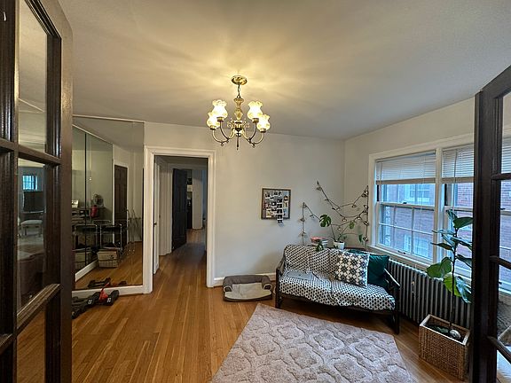 This is a great space for working or enjoying a bit of quiet time. The French doors are original.