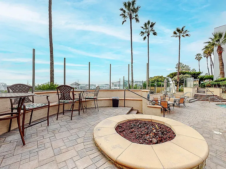 One of the fire pits available to you by the ocean