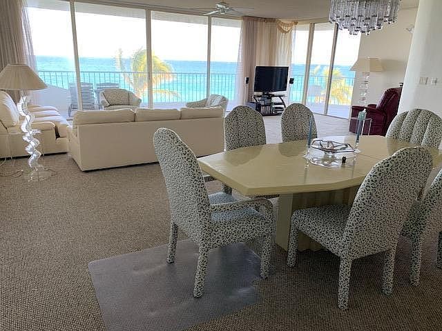 living room and dining area with direct and south views