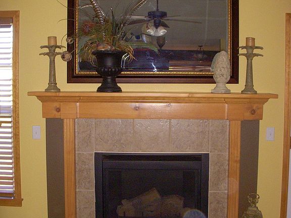 Propane Fireplace with tile surround
