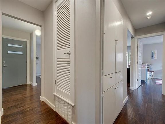 Front door, entry and hall.