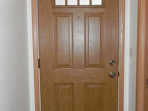 Thru an updated entry door