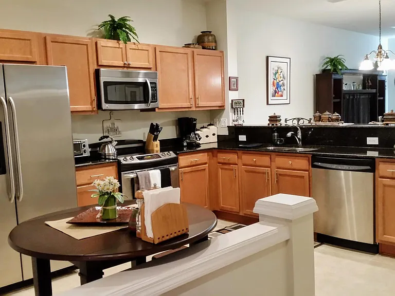 Granite & stainless steel kitchen