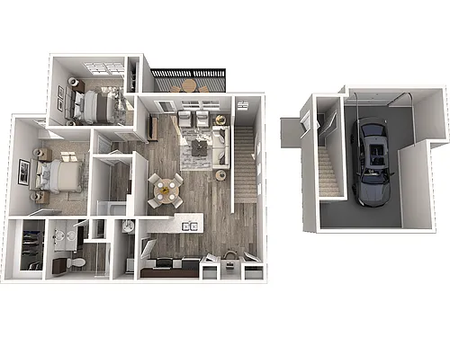 Floor plan B2 1018 Sq. Ft. 2nd Fl. *Contact Us for available 
