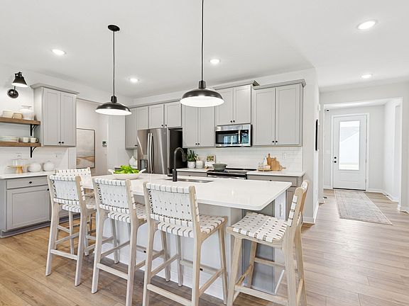 Kitchen with floating shelves