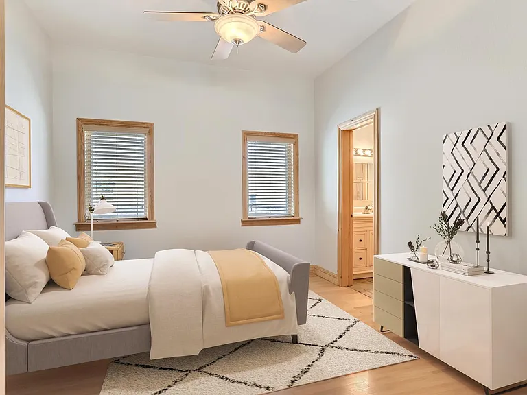 Bedroom 2. This image shows a virtually furnished space. Bedrooms come unfurnished.