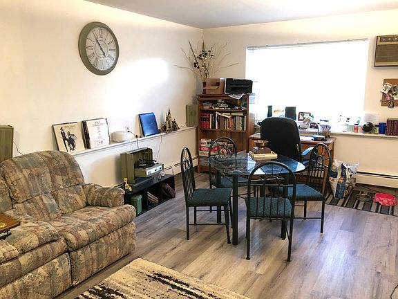 The apartment features spacious living areas