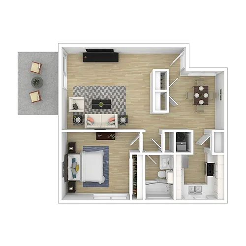 Floor plan One Bedroom