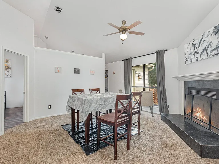 Living/Dinning area with extra sitting space
