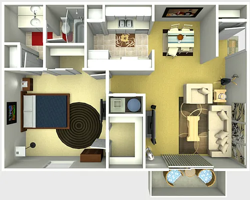 Floor plan 1X1U