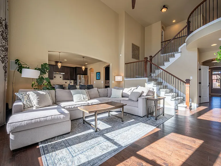 living open to upstairs