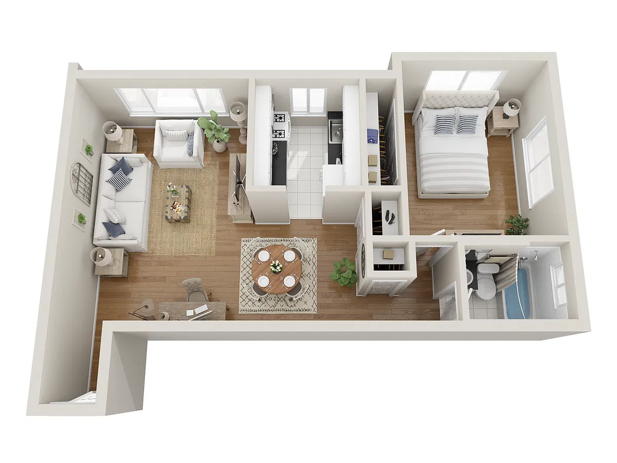 Floor plan 1BR A
