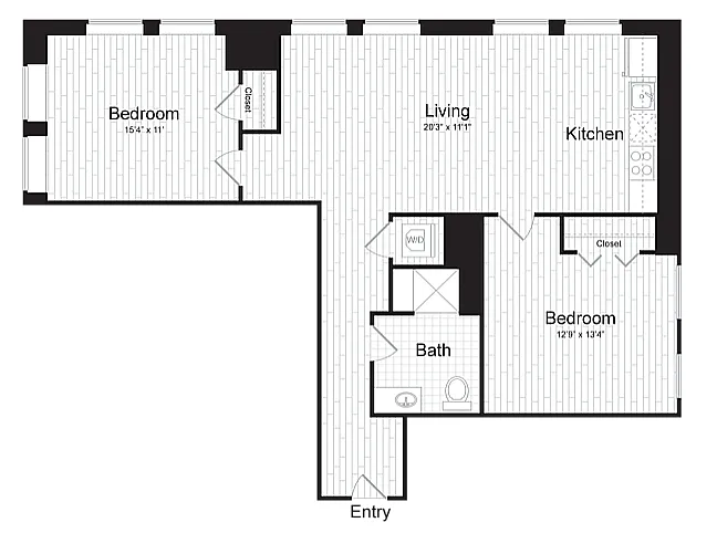 Floor plan 2 BR D