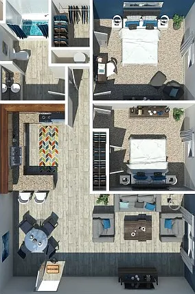 2 Bedroom 1 Bath 2 Bedroom 1 Bath