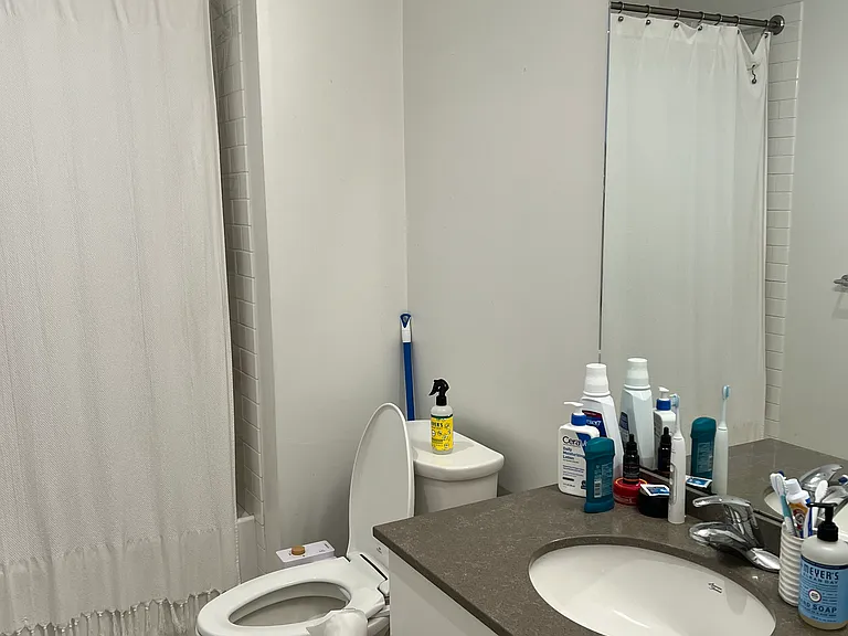 Oversized tiled bathroom