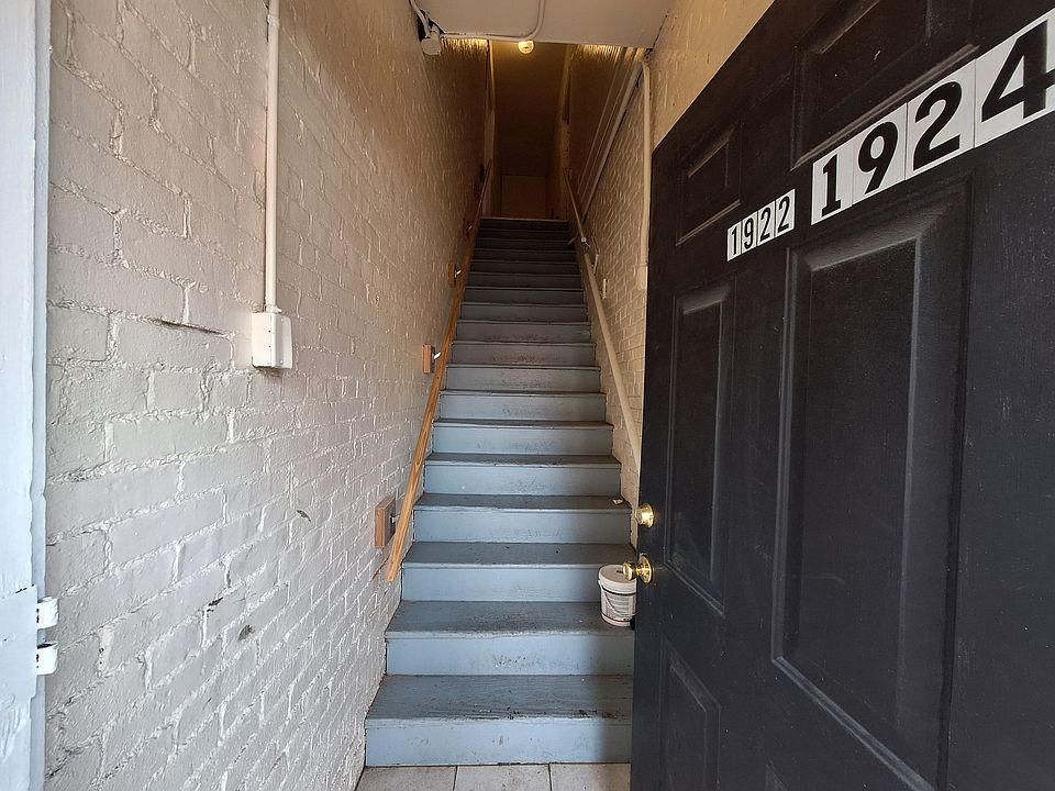 Front door to apartment complex
