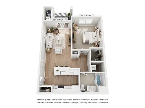 Floor plan A1 (One Bed)