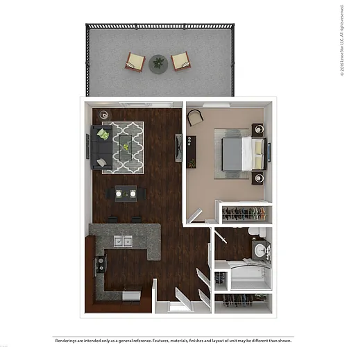Floor plan Medium 1 Bed 1 Bath