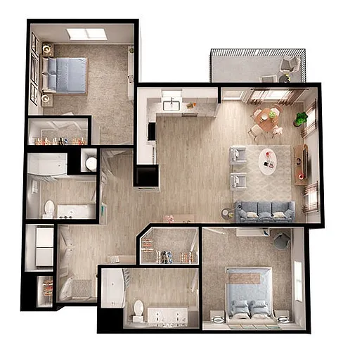 Floor plan B2C1a