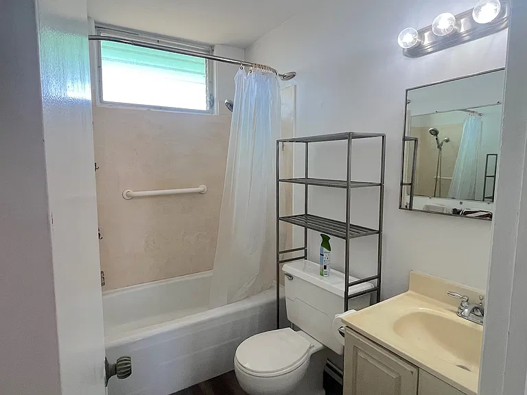 Bathroom with tub.