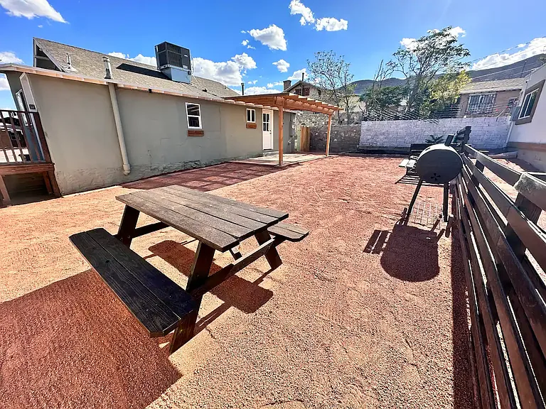 Picnic Table and BBQ Grill