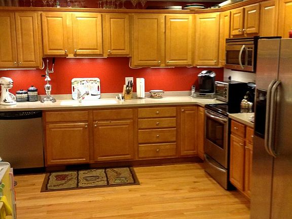 Kitchen with stainless steel appliances