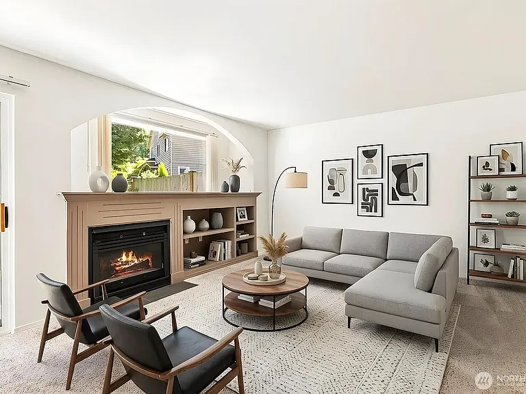 Living Room and Gas Fireplace