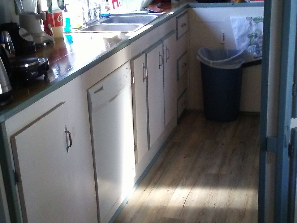 Kitchen floor and cabinet work
