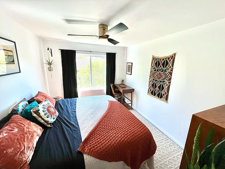 Master Bedroom with King Bed 10'x12'3" + 5'8" closet (For Inspiration Only; Comes Unfurnished, these are the old floors)